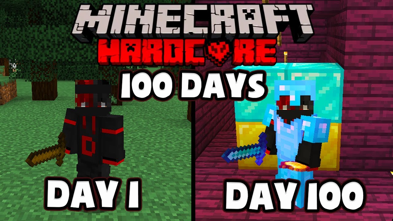 I Survived 100 Days In HARDCORE Minecraft - The Movie - Minecraft videos