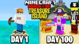 I Survived 100 Days on a TREASURE ISLAND in Hardcore Minecraft…