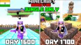 I Survived 1700 Days in Jungle Only World in Minecraft Hardcore(hindi)