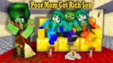 Monster School: Poor Mom Got Rich Son Zombie  Part1- Sad Story – Minecraft Animation