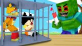 Monster School : Squid Game Doll x Fnaf Freddy w Bad Zombie – Sad Story – Minecraft Animation