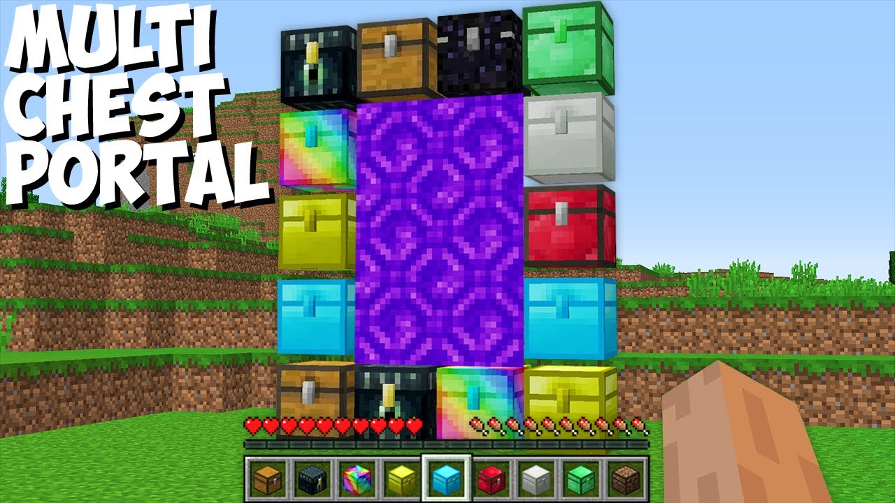 What if you BUILD MULTI CHEST PORTAL in Minecraft? CHALLENGE 100% ...