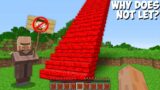 Why VILLAGERS does NOT LET behind STRANGE STAIRS in Minecraft ? CHALLENGE 100% TROLLING !
