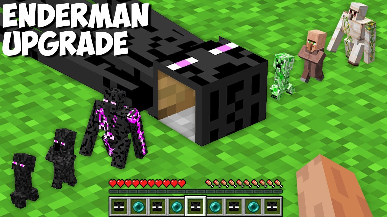 Why Did I Transform All Mobs Into Enderman Mobs In Minecraft Incredible Enderman Upgrade 