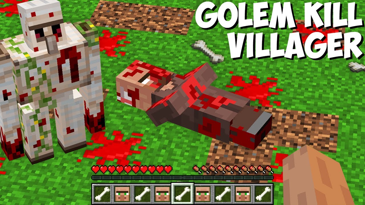 Why did THE IRON GOLEM KILL THE VILLAGER in Minecraft ? IRON GOLEM