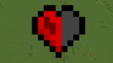 minecraft but i'm on half a heart