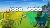 1000 Barako Sun Chief Vs 1000 Mutant Zombie |Minecraft|