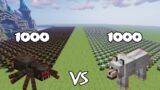 1000 Spiders Vs 1000 Wolves  |Minecraft|
