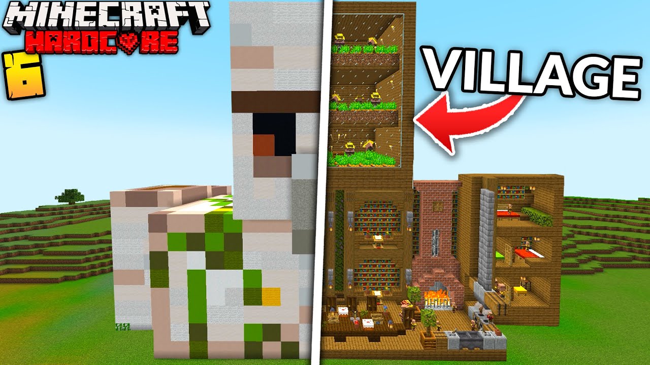 I Built an OP Village in Minecraft Hardcore - Minecraft videos