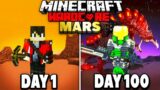 I Survived 100 Days on MARS in Hardcore Minecraft [FULL MOVIE]