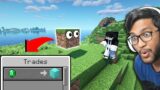 MINECRAFT BUT EVERY BLOCK TRADES OP ITEMS !