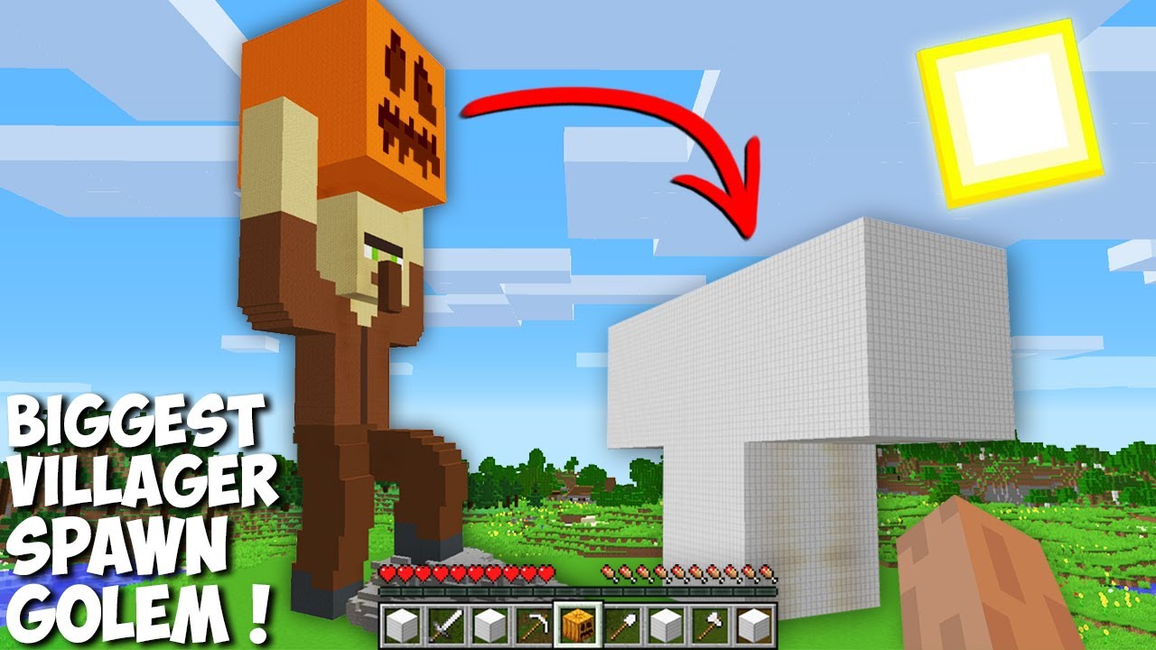 Only THIS GIANT VILLAGER CAN SPAWN BIGGEST IRON GOLEM in Minecraft
