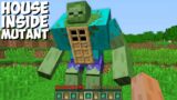 This SECRET HOUSE inside ZOMBIE MUTANT in Minecraft ! CHALLENGE 100% TROLLING !