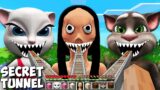This is Secret tunnel in TALKING TOM and ANGELA HEAD in minecraft – Gameplay animations