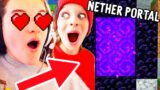 WE BUILT SABRE A SURPRISE NETHER PORTAL AND GAVE IT TO HER – Minecraft Gaming w/ The Norris Nuts