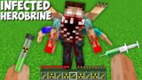 What if YOU INFECT HEROBRINE WITH RADIATION in Minecraft ? SCARY HEROBRINE MUTANT !
