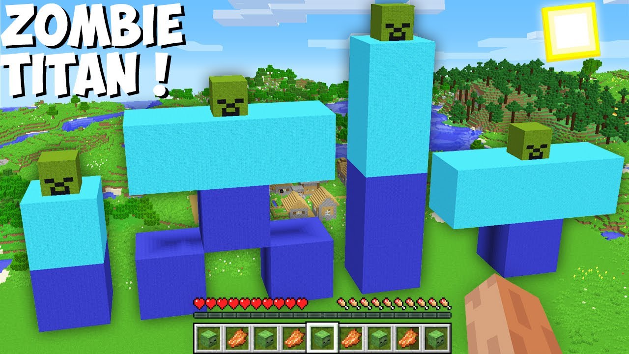 What is THE BEST WAY TO SPAWN A SUPER GIANT ZOMBIE TITAN in Minecraft