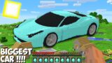 Who PARKED THE BIGGEST DIAMOND SUPER CAR NEAR THE VILLAGE in Minecraft ? HUGE DIAMOND CAR !
