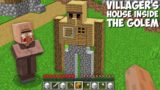 Why THIS VILLAGER BUILD HOUSE INSIDE GOLEM in Minecraft ? NEW GOLEM HOUSE !