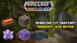 How To Download The 1.17 SNAPSHOT In Minecraft Java Edition.