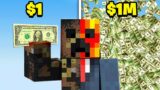 I Became a MILLIONAIRE with ONE Dollar in Minecraft…