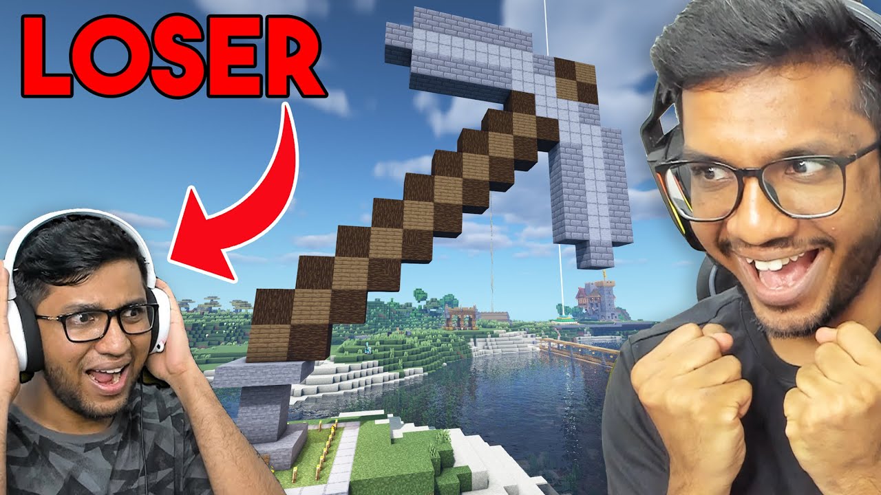 I Made Biggest Pickaxe Statue In Minecraft Survival Minecraft Videos 3169