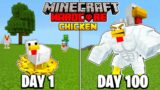 I Survived 100 Days as a Chicken in Minecraft Hardcore (HINDI)