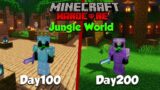 I Survived 200 Days In A Jungle Only World in Hardcore Minecraft