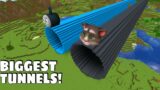 I found BIGGEST TUNNELS OF THOMAS AND TALKING TOM in Minecraft – Gameplay – Coffin Meme