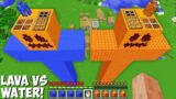I found SUPER LONG GOLEM HOUSE INSIDE LAVA vs WATER GOLEM Minecraft ! SECRET HOUSE !