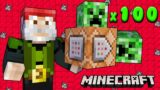 Minecraft Roulette but 100 CREEPERS! *Challenge*