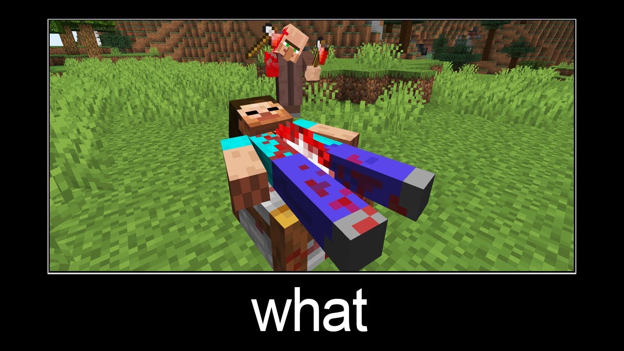 Minecraft Wait What Meme Part 220 Scary Steve And Villager Minecraft Videos 1275