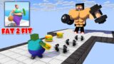 Monster School : BABY MONSTERS FAT 2 FIT CHALLENGE 2 ALL EPISODE – Minecraft Animation