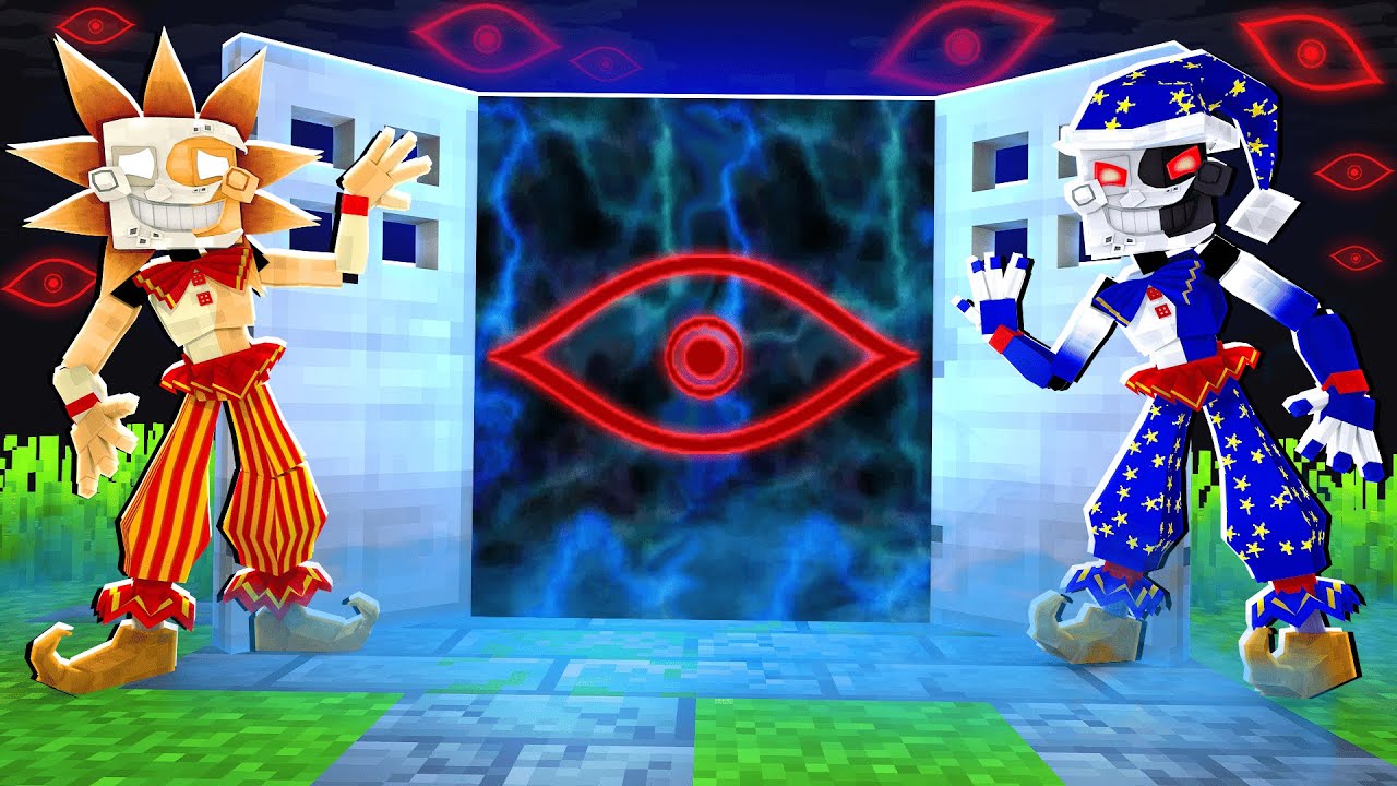 Sun and Moon CREATE the BACKROOMS using DIMENSIONAL DOORS MOD in