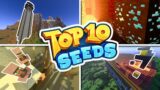 TOP 10 BEST NEW SEEDS For Minecraft Bedrock Edition! (PE, Xbox, Playstation, Switch & Windows 10)