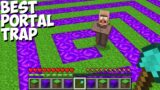 This is THE BEST PORTAL TRAP in Minecraft ! CHALLENGE 100% TROLLING !