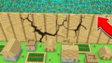 VILLAGERS HAVE BUILD DAM FROM THE ZOMBIE MUTANT APOCALYPSE! TSUNAMI IN MINECRAFT