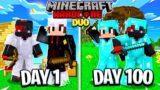 We Survived 100 Days In HARDCORE Minecraft – Duo HARDCORE Minecraft