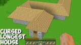 What if you BUILD CURSED LONGEST HOUSE in Minecraft ? MAZE HOUSE !