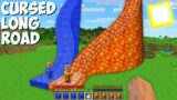 Where do THESE CURSED LONG ROADS LEAD in Minecraft ? LAVA ROAD VS WATER ROAD !