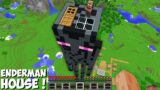 Who built SUPER LONG SECRET HOUSE INSIDE THE ENDERMAN in Minecraft ! SECRET MOB HOUSE !