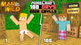 100 Days in Man Vs Wild in Minecraft
