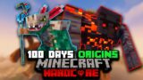 100 Days of Hardcore Minecraft, but I Change ORIGIN Every 10 Days