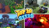 TOP 10 BEST NEW SEEDS For Minecraft Bedrock Edition! (PE, Xbox, PlayStation, Switch & Windows 10)