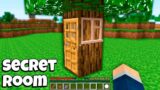 How to BUILD SUPER SECRET HOUSE inside a TREE in Minecraft ? TREE PASSAGE ! in Minecraft