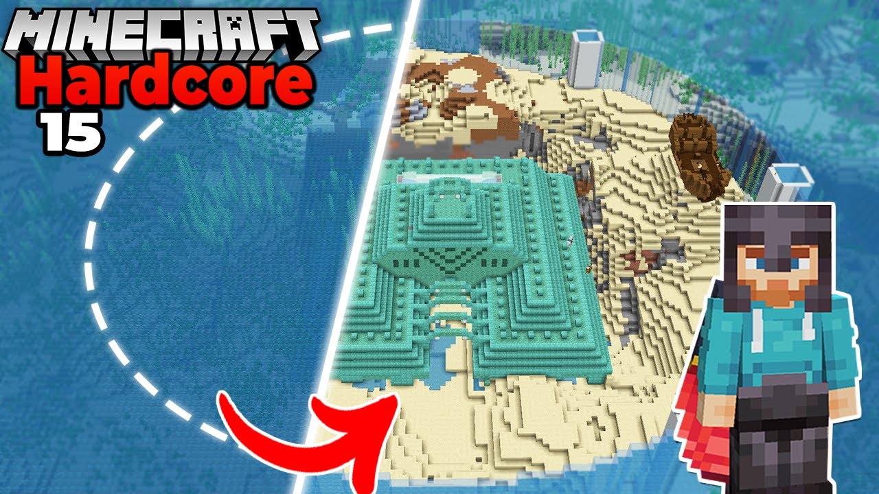 I Drained an Ocean Monument in HARDCORE Minecraft 1.18 Survival (#15 ...