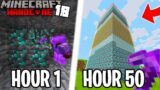 I Mined for 50 HOURS In Minecraft Hardcore!