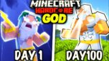 I Survived 100 Days as GOD in Hardcore Minecraft (hindi)