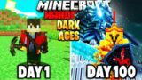 I Survived 100 Days in the DARK AGES in Hardcore Minecraft