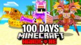 I Survived 100 Days on a SURVIVAL ISLAND in Hardcore Minecraft.. Here's What Happened
